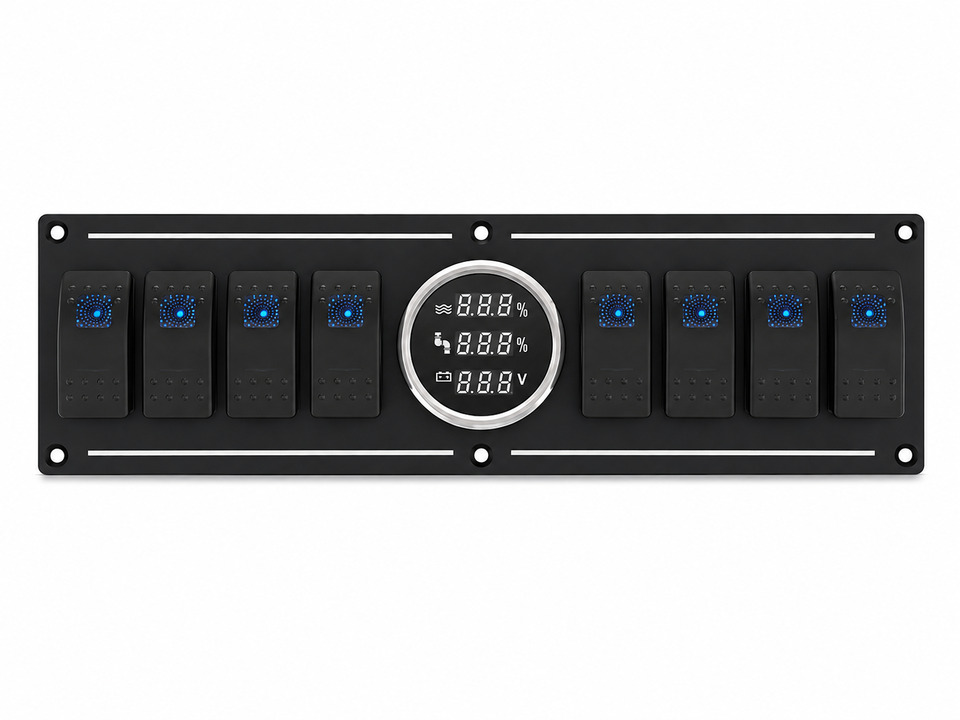 8li Göstergeli ( Temiz-Pis-Voltmetre) Switch Sigorta Panel 